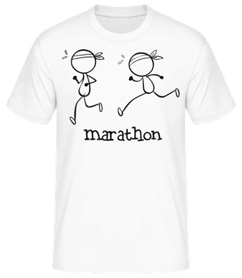 Marathon Icon - Men's Basic T-Shirt - White - Front