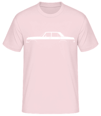 'Mercedes-Benz 220 (W115)' Silhouette - Männer Basic T-Shirt - Rosa - Vorne