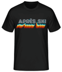 Après Ski - Pánske basic tričko - Čierna - Predné