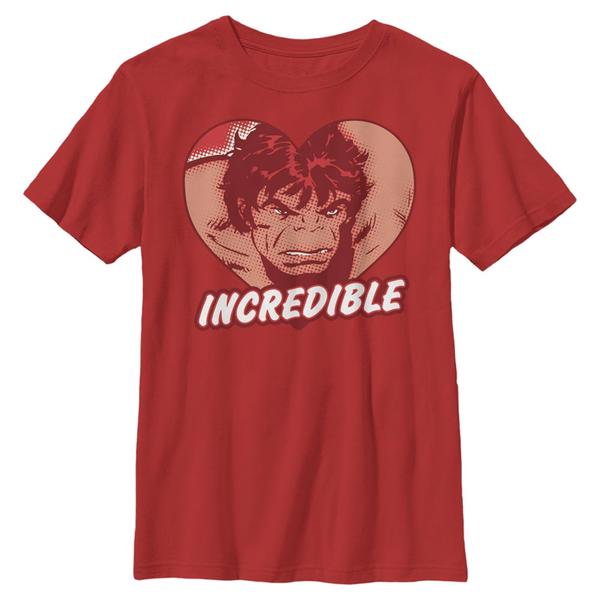 Preview: Marvel - Avengers - Hulk redible - Valentine's Day - Kids T-Shirt - Red - Front