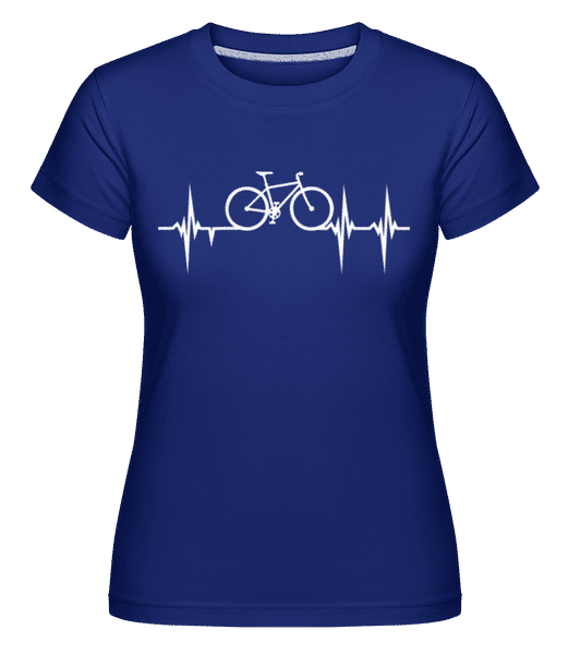 Aperçu: battement de coeur de vélo -  T-shirt Shirtinator femme - Bleu royal - Devant