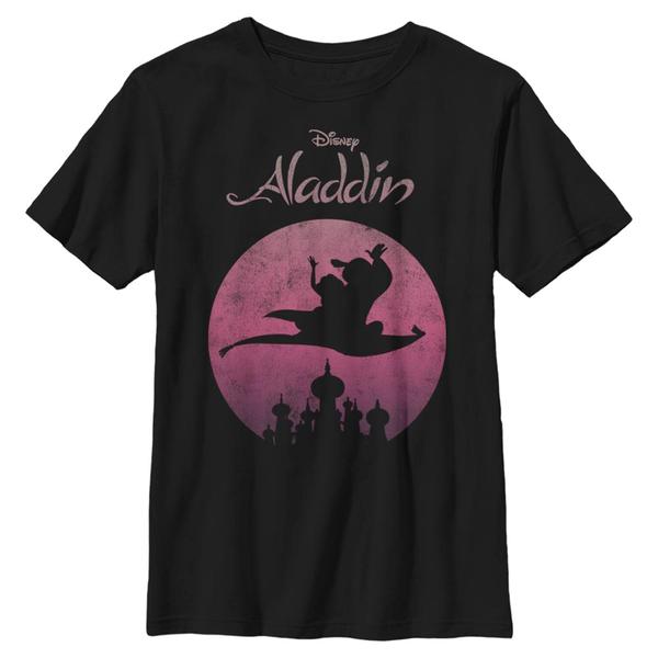 Aperçu: Disney - Aladin - Aladdin & Jasmine Flying High - Enfant T-shirt - Noir - Devant
