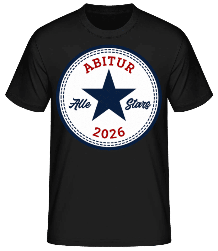 Vorschau: Abitur Allstars 2025 - Männer Basic T-Shirt - Schwarz - Vorne