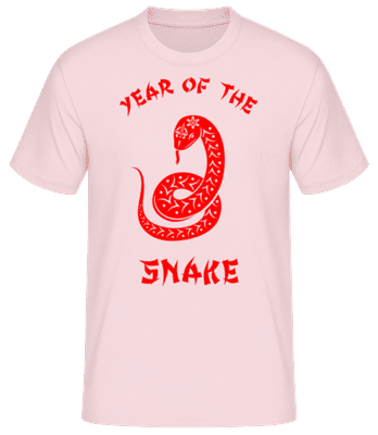 Chinese Zodiac Year Of The Snake - Men's Basic T-Shirt - Pink - Front