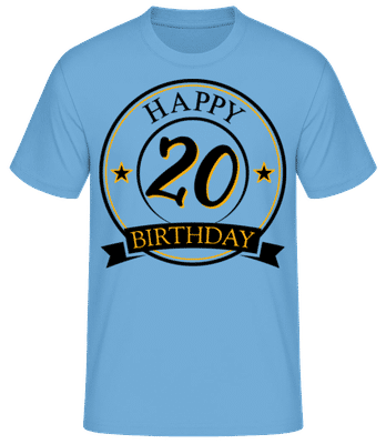 Happy Birthday 20 - Men's Basic T-Shirt - Light blue - Front