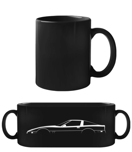 Preview: 'Chevrolet Corvette C4' Silhouette - Black Mug - Black - Front