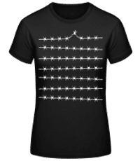 Barbed Wire Freedom - Camiseta básica de mujer - Negro - delante