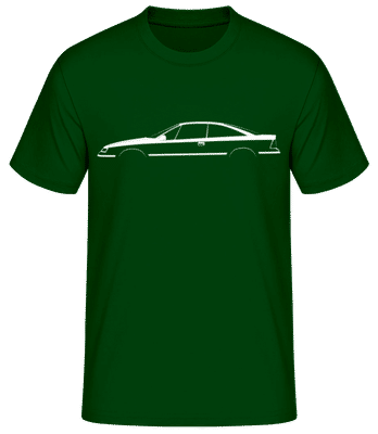 'Opel Calibra' Silhouette - Pánske basic tričko - Bottle green - Predné