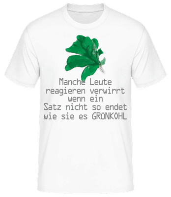 Grünkohl Satz - Männer Basic T-Shirt - Weiß - Vorne