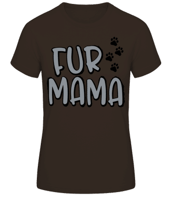 Fur Mama - Women's Basic T-Shirt - Brown - Front
