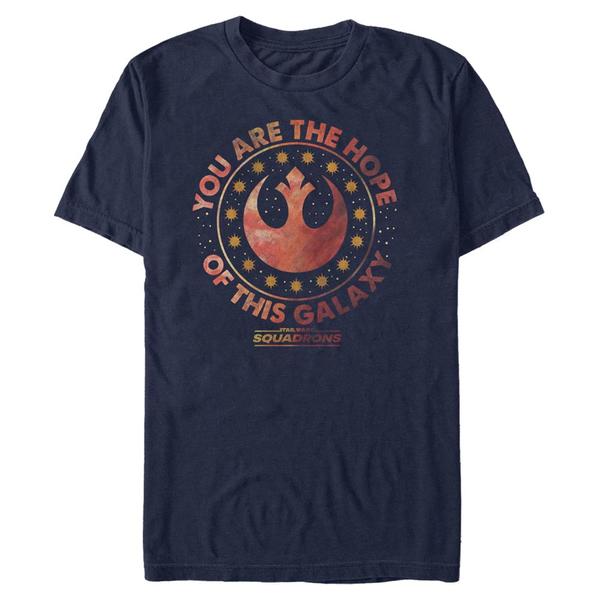 Aperçu: Star Wars - Squadrons - Rebel Hope Of The Galaxy - Homme T-shirt - Bleu marine - Devant