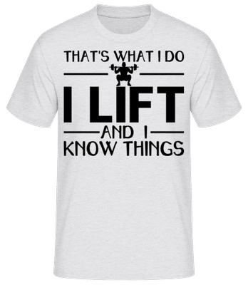 Zdvíhanie To je dôvod, čo mám robiť - Pánske basic tričko - Melírovo šedá - Predné