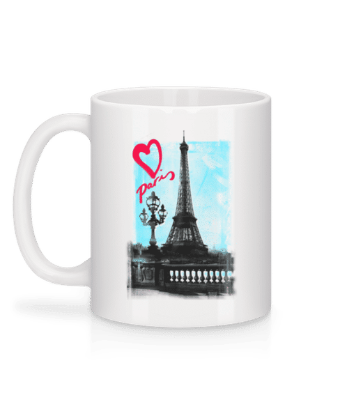 Vorschau: Paris Liebe - Tasse - Weiß - Hinten