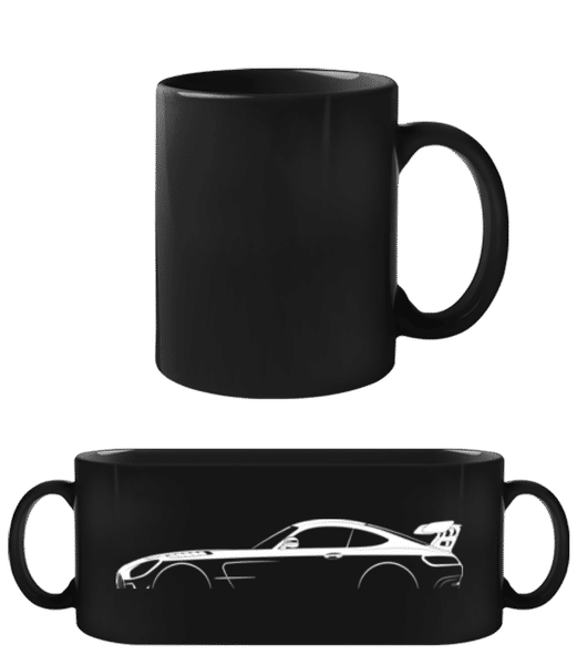 Aperçu: 'Mercedes GT Black C190' Silhouette - Tasse Noire - Noir - Devant