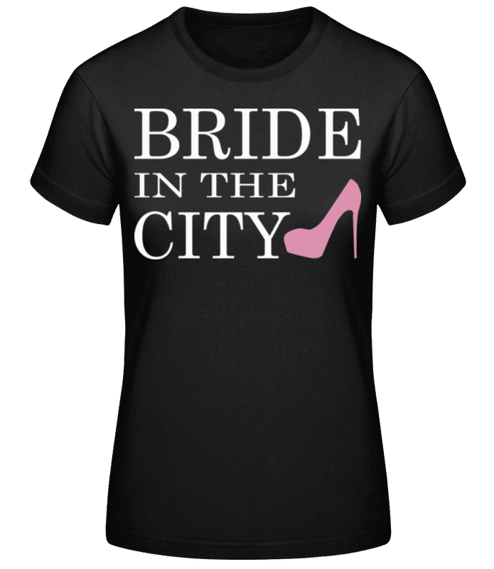 Vorschau: Bride In The City White - Frauen Basic T-Shirt - Schwarz - Vorne