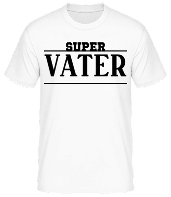 Super Vater Gerade - Männer Basic T-Shirt - Weiß - Vorne