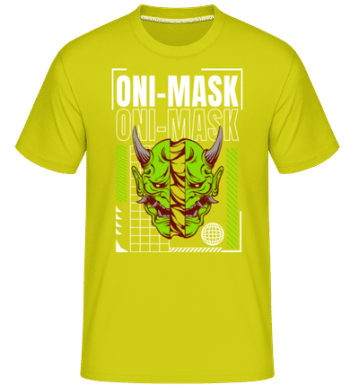 Oni Mask - Shirtinator Men's T-Shirt - Lime - Front