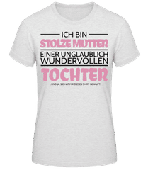 Stolze Mutter Einer Tochter Pink Schwarz · Frauen Basic T-Shirt
