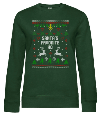 Santa's Favorite Ho - Dámska štandardná mikina - Bottle green - Predné