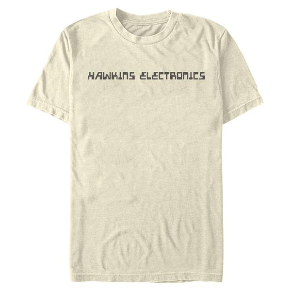 Aperçu: Netflix - Stranger Things - Hawkins Electronics - Homme T-shirt - Crème - Devant