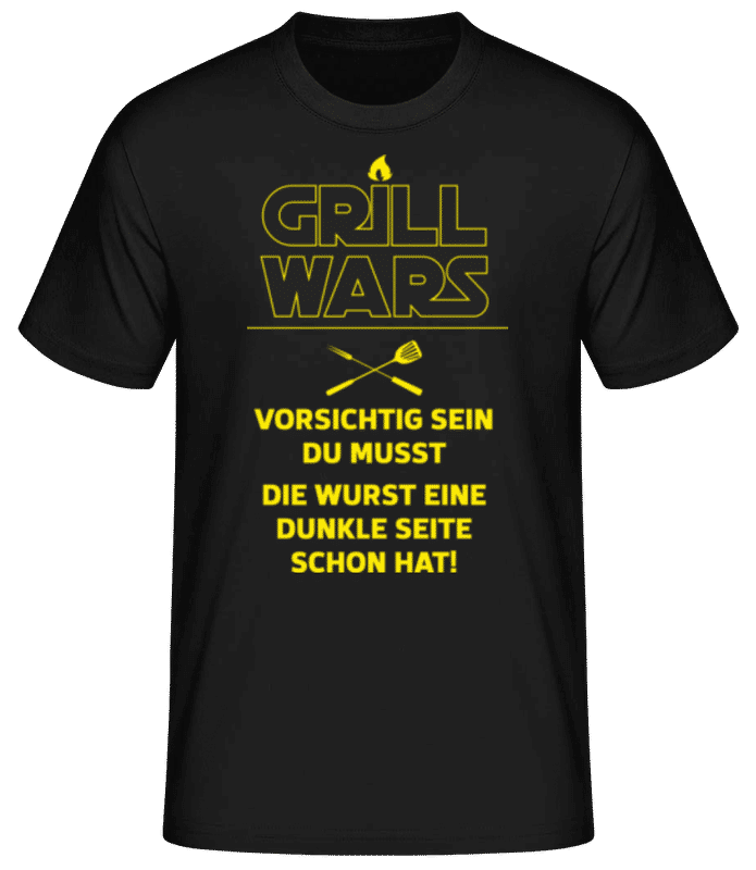Vorschau: Grill Wars - Männer Basic T-Shirt - Schwarz - Vorne