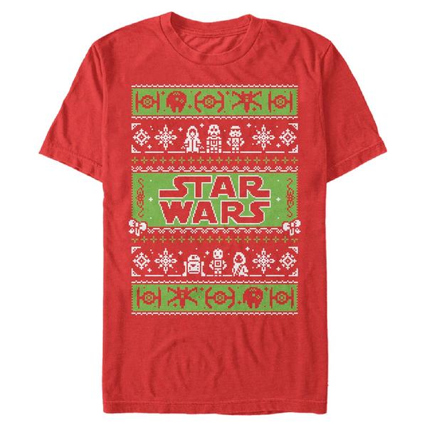 Aperçu: Star Wars - Logo Xmas Time - Christmas - Homme T-shirt - Rouge - Devant