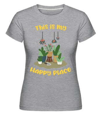 This Is My Happy Place -  T-shirt Shirtinator femme - Gris chiné - Devant