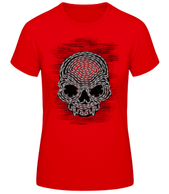 Cyklistické reťaze Skull - Dámske tričko B&C - Červená - Predné