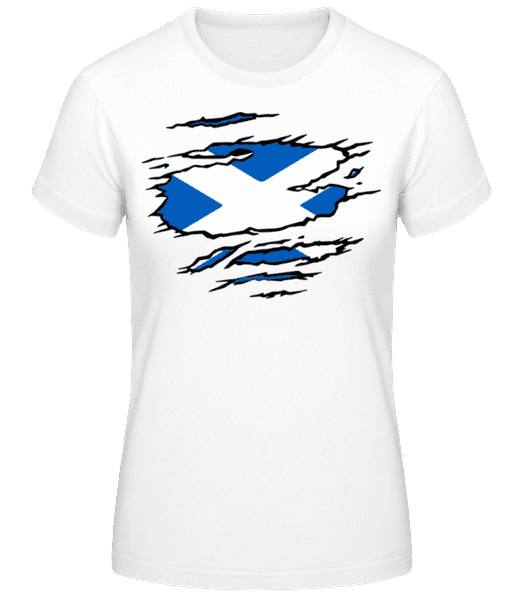 Preview: Torn Flag of Scotland - Women's Basic T-Shirt - White - Front