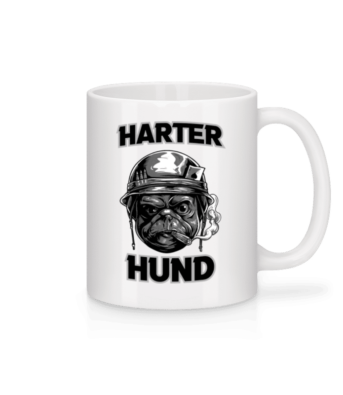 Vorschau: Harter Hund - Tasse - Weiß - Vorne