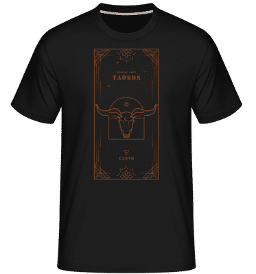 Art Deco Zodiac Sign Taurus -  T-Shirt Shirtinator homme - Noir - Devant