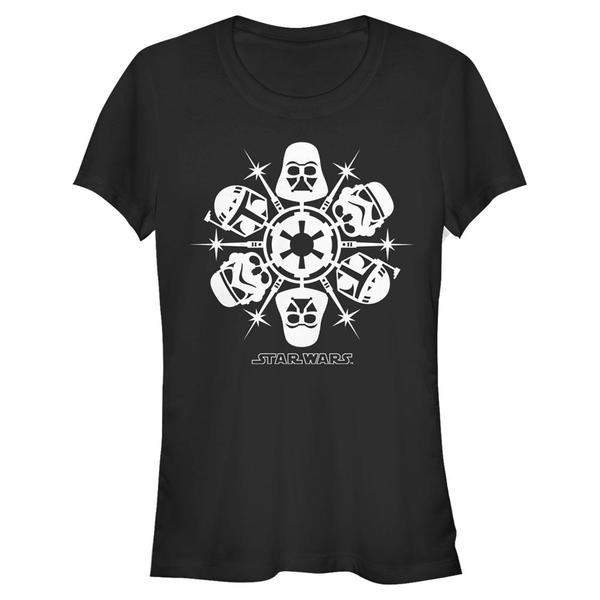 Aperçu: Star Wars - Skupina Dark Side Flakes - Christmas - Femme T-shirt - Noir - Devant
