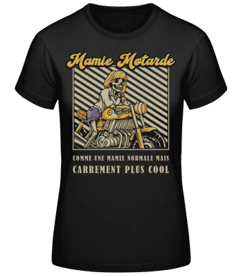 Mamie Motarde - T-shirt standard Femme - Noir - Devant