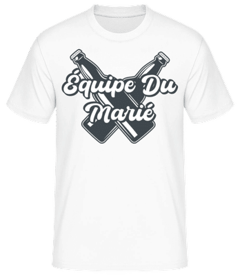 Équipe Du Marié Bière - T-shirt standard Homme - Blanc - Devant