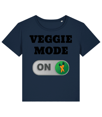 Veggie Mode On - Karotten - Frauen Bio T-Shirt Stanley Stella 2.0 - Marine - Vorne