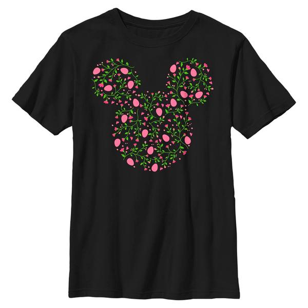 Aperçu: Disney - Mickey Mouse - Mickey Shabby Chic Egg - Enfant T-shirt - Noir - Devant