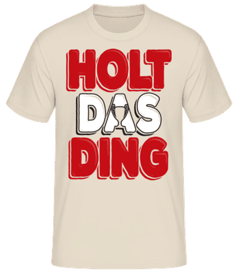 football_3_AT - Men's B&C T-Shirt - Cream - Front
