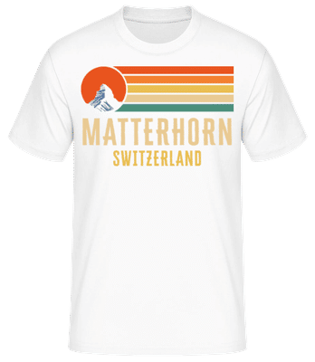 Matterhorn Switzerland - T-shirt standard Homme - Blanc - Devant