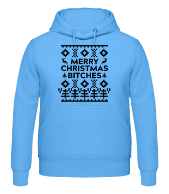 Merry Christmas Bitches - Männer Hoodie - Hellblau - Vorne