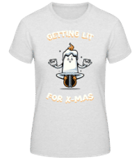 Lit For X-Mas - Women's Basic T-Shirt - Heather grey - Front