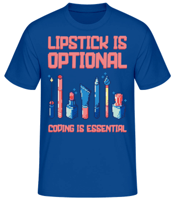 Lipstick Optional Coding Essential - Männer Basic T-Shirt - Royalblau - Vorne