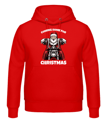 Coming Home For Christmas - Men's Hoodie - Red - Front