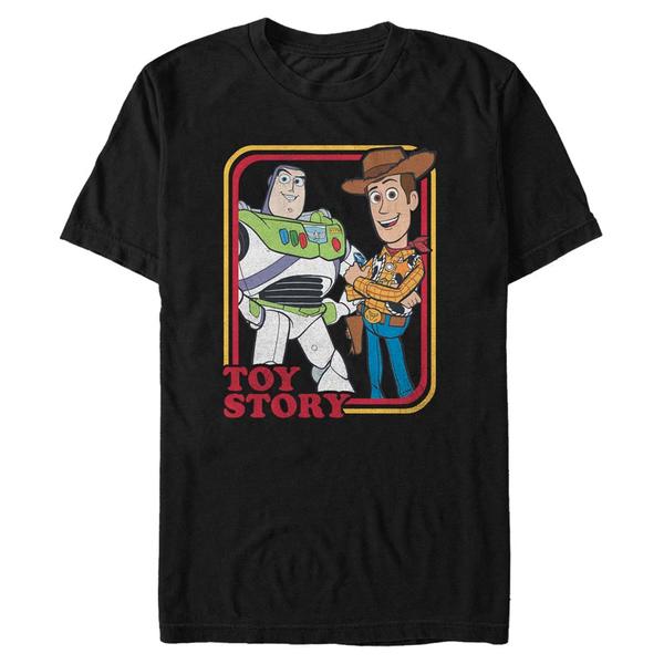 Aperçu: Disney - Toy Story - Woody & Buzz Vintage Duo - Homme T-shirt - Noir - Devant