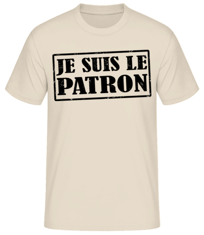 Aperçu: Je Suis Le Patron - T-shirt standard Homme - Crème - Devant