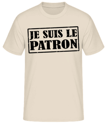 Je Suis Le Patron - T-shirt standard Homme - Crème - Devant