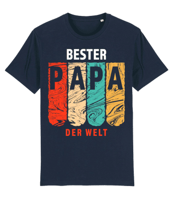 Bester Papa der Welt - Männer Bio T-Shirt Stanley Stella 2.0 - Marine - Vorne
