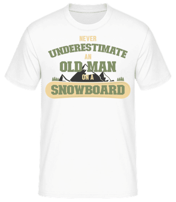 Never Underestimate An Old Man - T-shirt standard Homme - Blanc - Devant