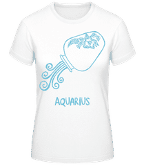 Scribble Style Zodiac Sign Aquarius · Frauen Basic T-Shirt