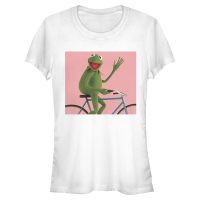 Disney Classics - Muppets - Kermit Biking - Mujeres Camiseta - Blanco - delante