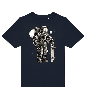 Astronaut Skater - Kinder T-Shirt B&C - Marine - Vorne